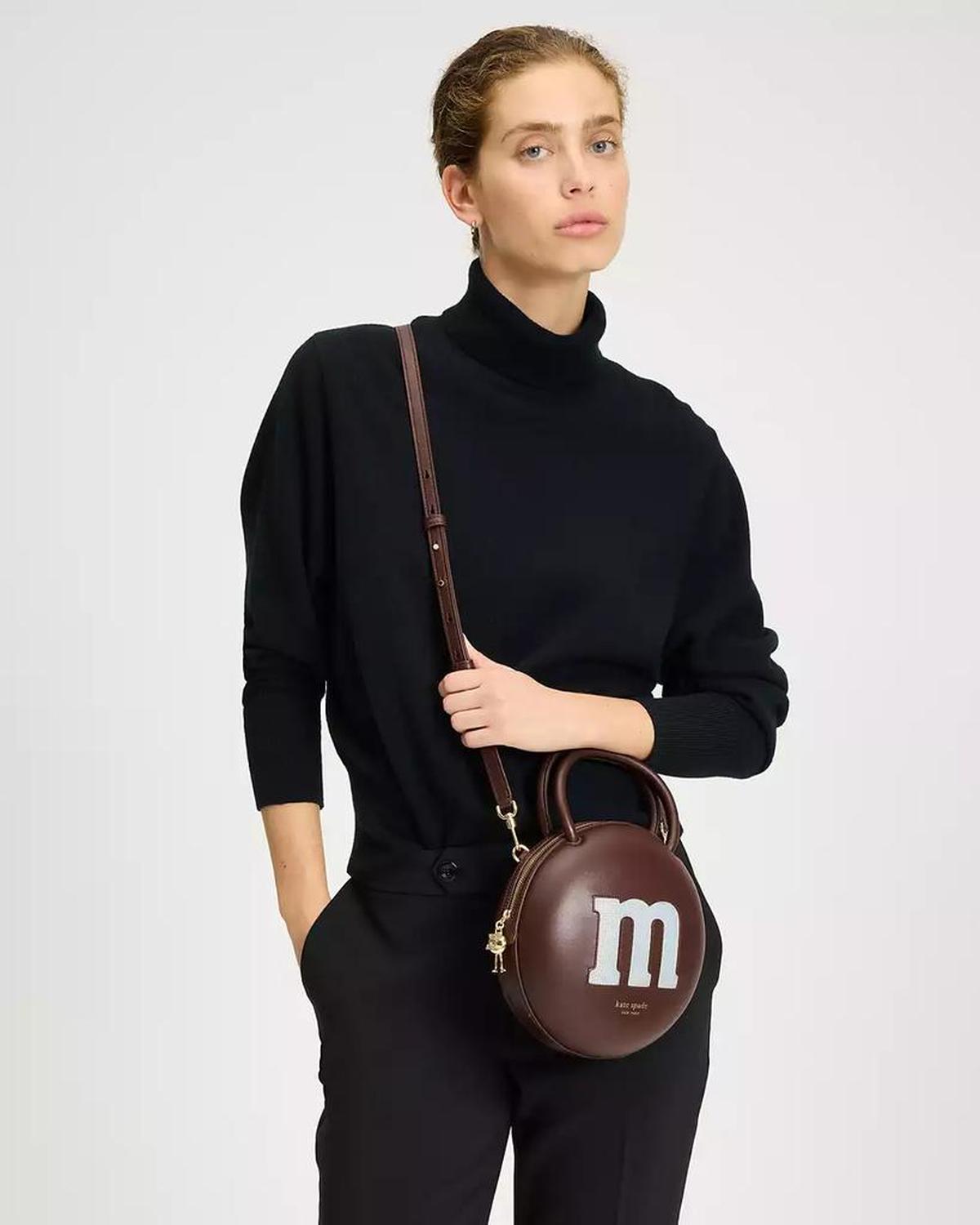 X M&M's Embellished Smooth Leather 3D Crossbody Bag