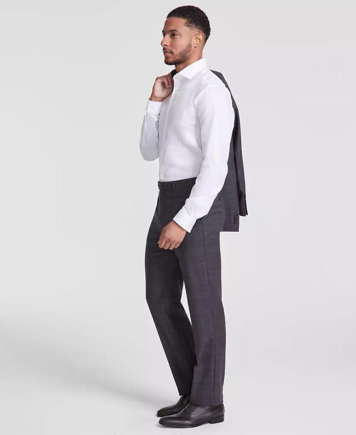 Men Classic-Fit Wool-Blend Suit Separate Pants