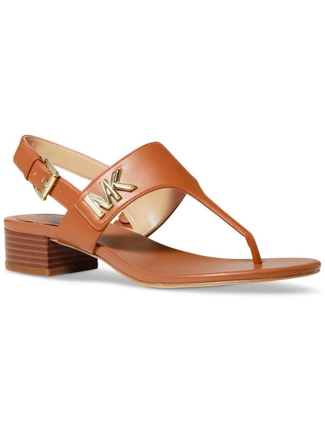 Womens Faux Leather T-Strap Slingback Sandals