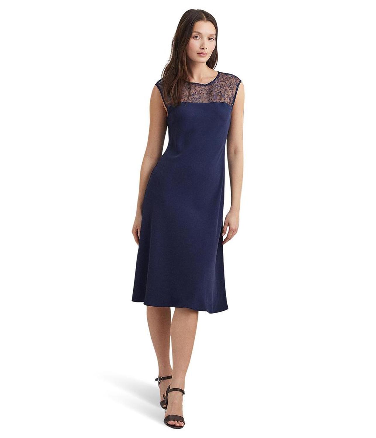 Georgette Sleeveless Cocktail Dress