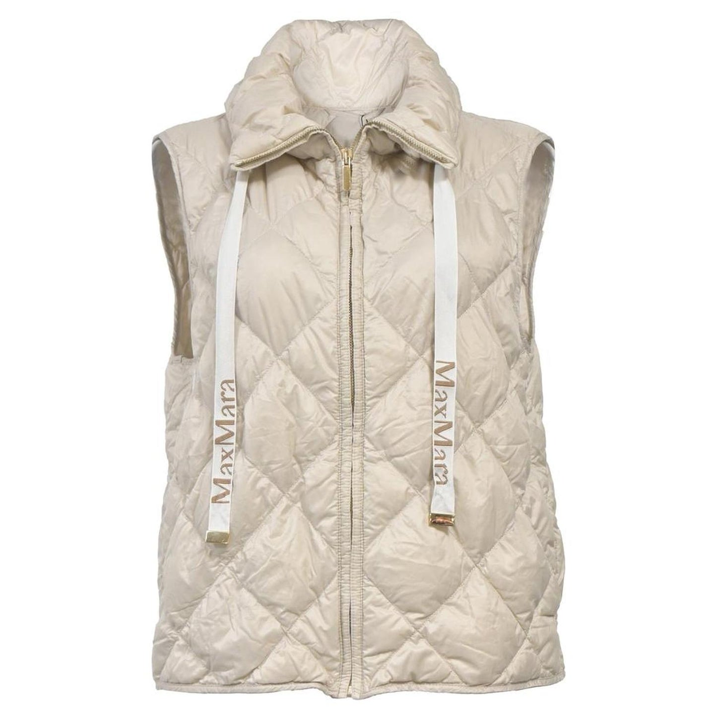 Max Mara The Cube Diamond-Quilted Gilet in White Nylon