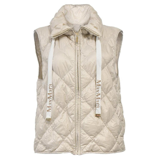 Max Mara The Cube Diamond-Quilted Gilet in White Nylon