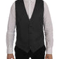 Dolce & Gabbana Sleek Gray Single-Breasted Waistcoat Vest