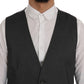 Dolce & Gabbana Sleek Gray Single-Breasted Waistcoat Vest