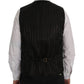 Dolce & Gabbana Elegant Striped Gray Wool Blend Waistcoat Vest