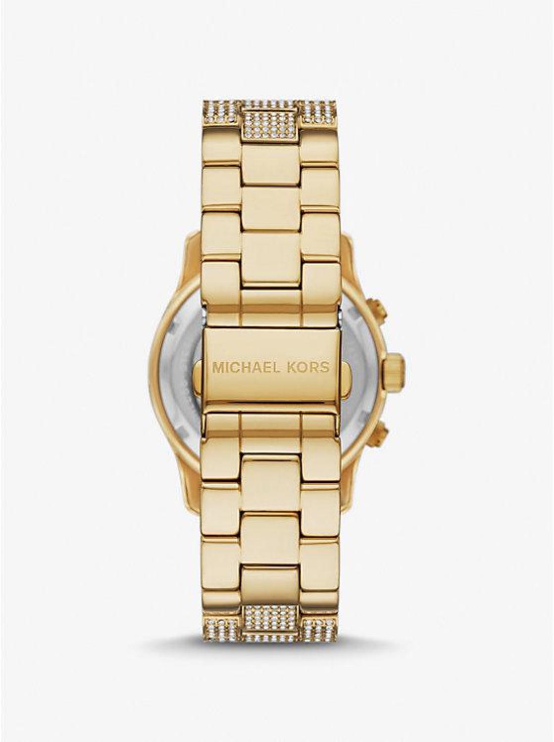 Runway Pavé Gold-Tone Watch