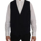 Dolce & Gabbana Elegant Striped Wool Blend Waistcoat Vest