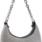 Silver 'The Rhinestone Small Curve' Bag