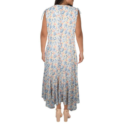 Womens Floral Print Chiffon Sundress