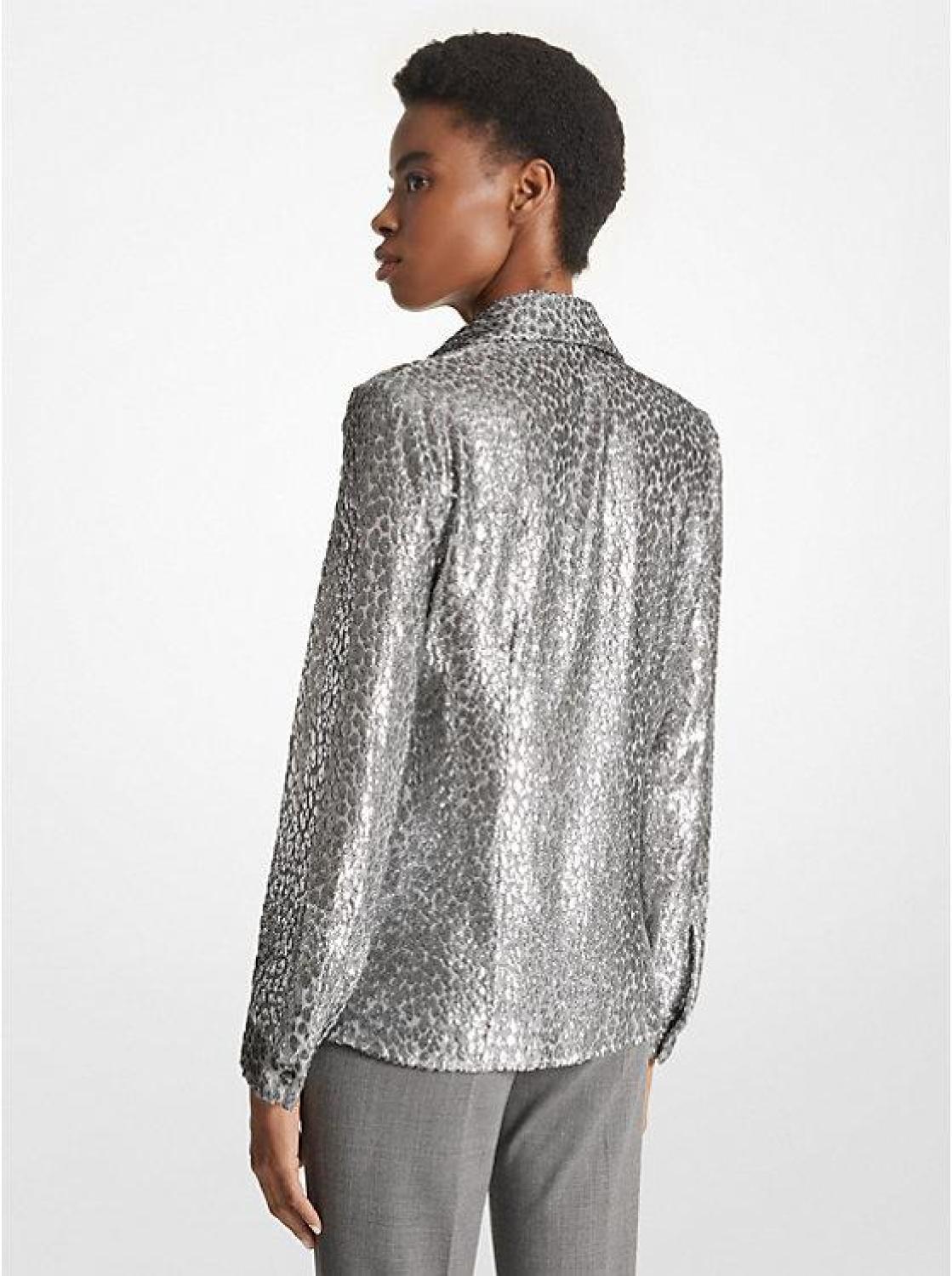 Hansen Leopard Metallic Fil Coupé Shirt