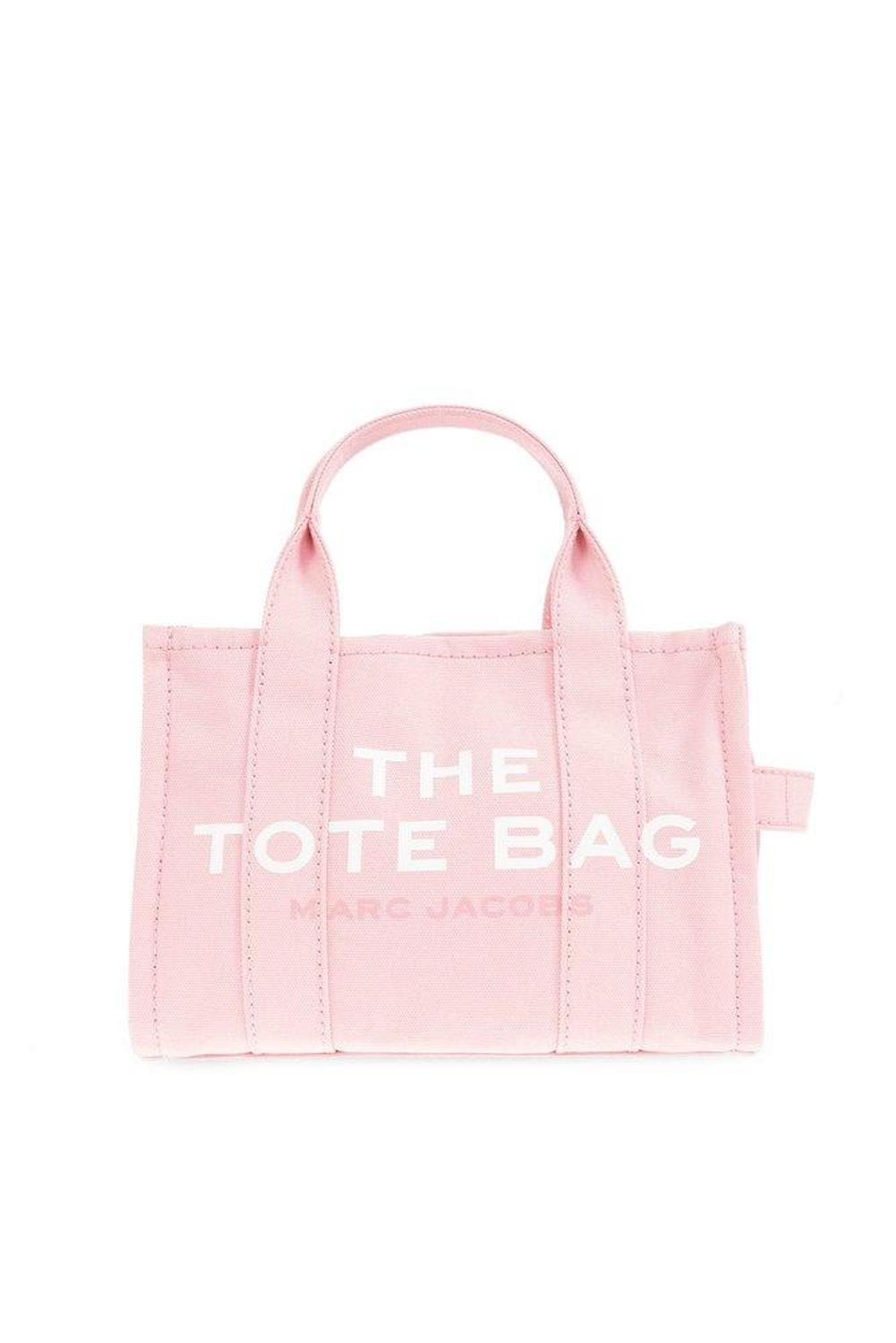 Marc Jacobs Logo Printed Zip-Up Small Tote Bag