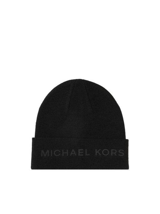 Michael Kors Logo Detailed Ribbed Beanie