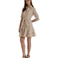 Striped Tie-Waist Broadcloth Shirtdress