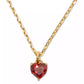 Gold-Tone Stone Heart Pendant Necklace, 16" + 3" extender