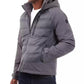 Men's Mixed-Media Full-Zip Hooded Jacket