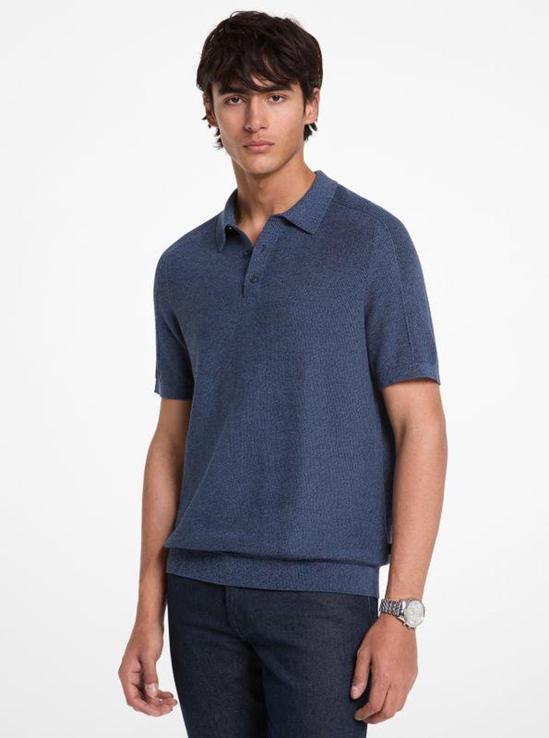 Cotton Mouliné Polo Shirt