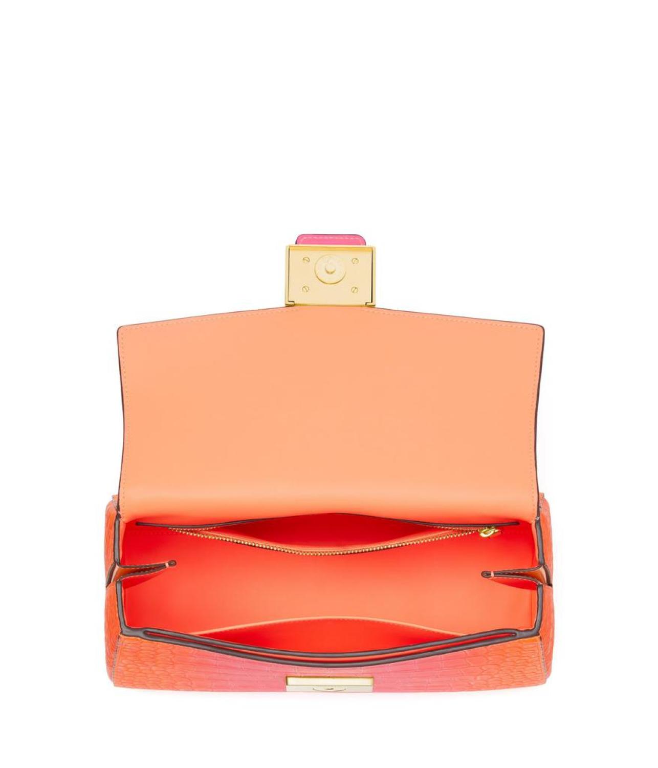 Katy Ombre Croc-Embossed Medium Top-Handle Bag