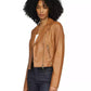 MICHAEL Women's Leather Moto Jacket