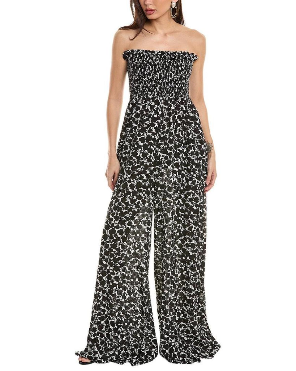 Michael Kors Collection Floral Silk Jumpsuit