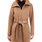 Women's Belted Zip-Front Coat, Created for Macy's