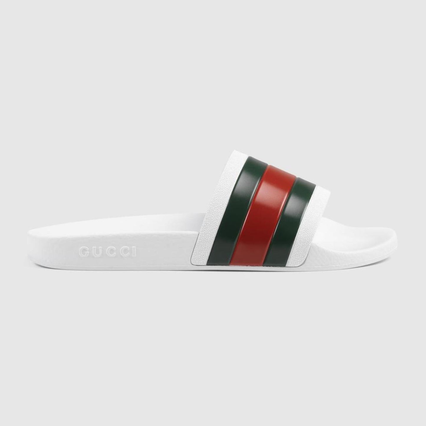 Gucci Men's Web Rubber Slides