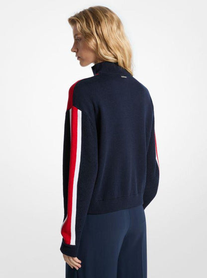 KORS Cotton Blend Quarter-Zip Pullover