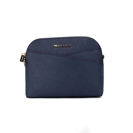 Michael Kors Jet Set Navy Medium X Dome Leather Crossbody Bag Women's Purse