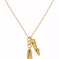 Gold-Tone Gogo Taxi Flats Pendant Necklace, 16" + 3" extender