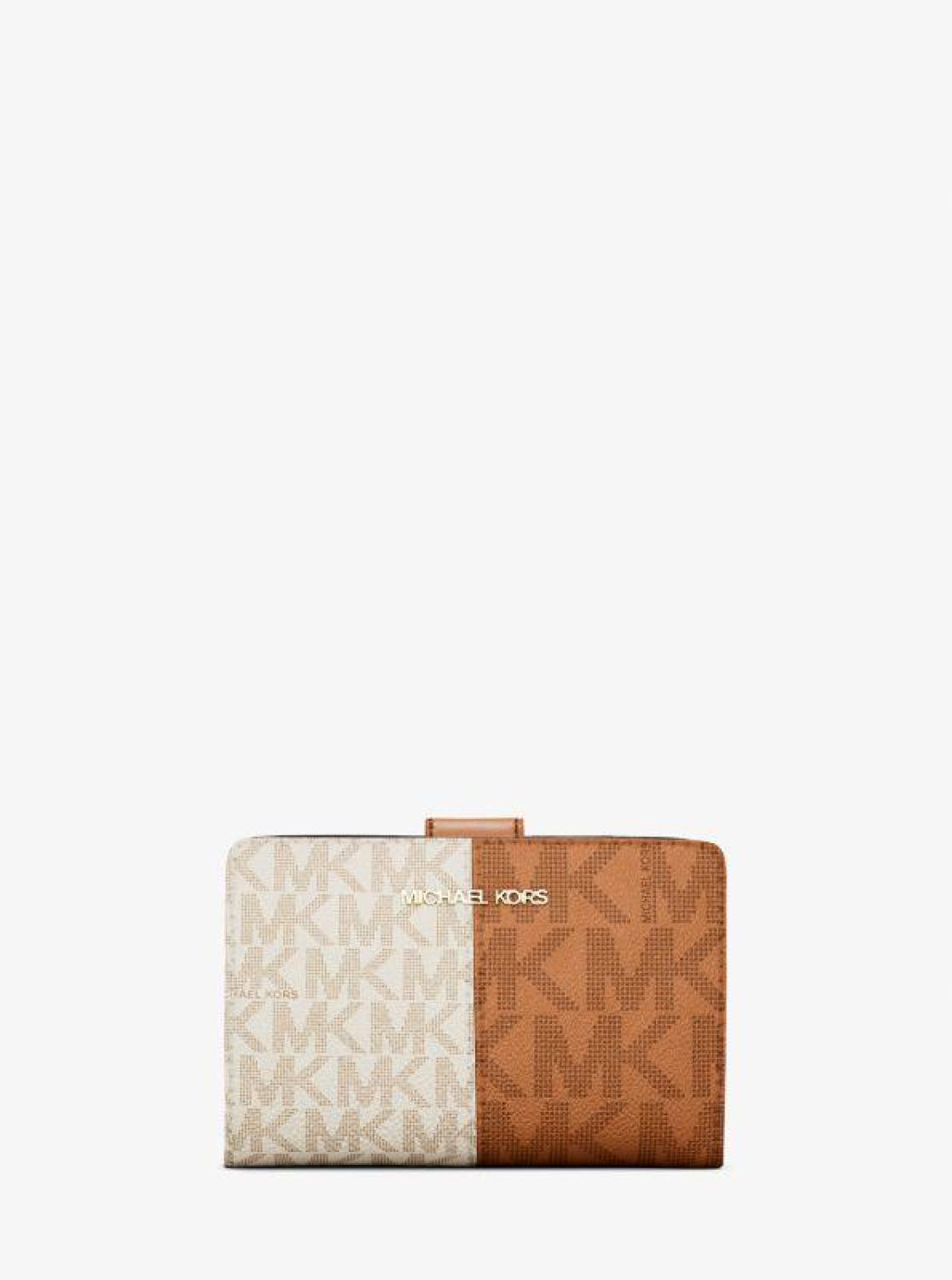 Jet Set Medium Two-Tone Logo Wallet