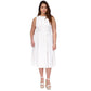 Michael Kors Plus Size Smocked Midi Dress