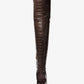 Cosmo Crocodile Embossed Leather Boot