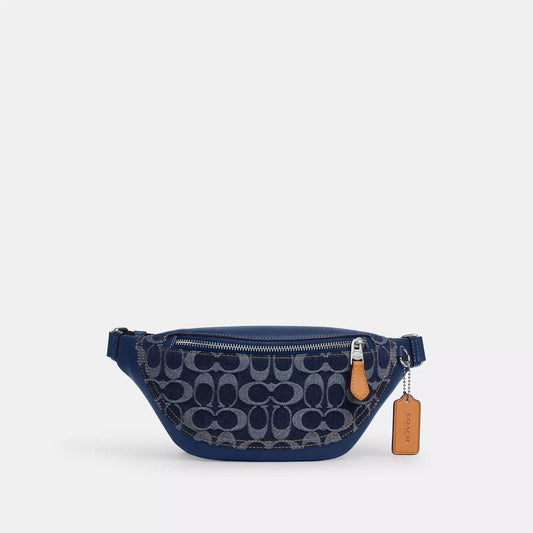 Warren Mini Belt Bag In Signature Denim