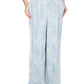 Petites Womens Satin Pleated Wide Leg Pants