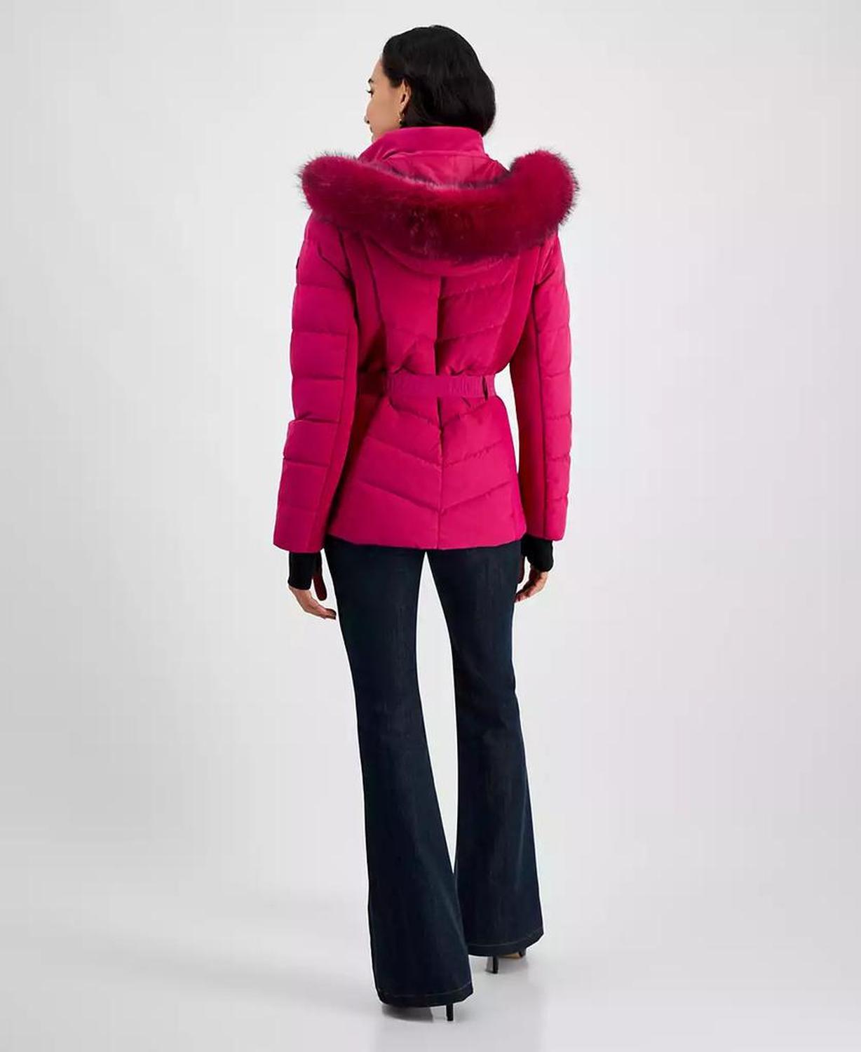 Womens Detail Back Hooded Puffer Coat, Created for Macys