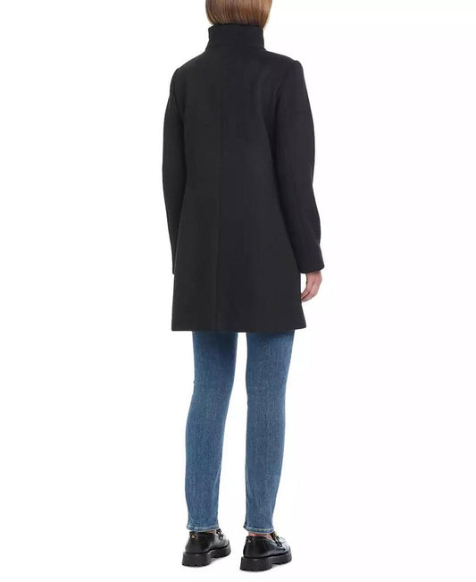 Women's Single-Breasted Stand-Collar Coat