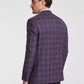 Men's Classic-Fit Burgundy Plaid Sport Coat