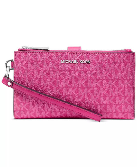 Logo Jet Set Double-Zip Wristlet