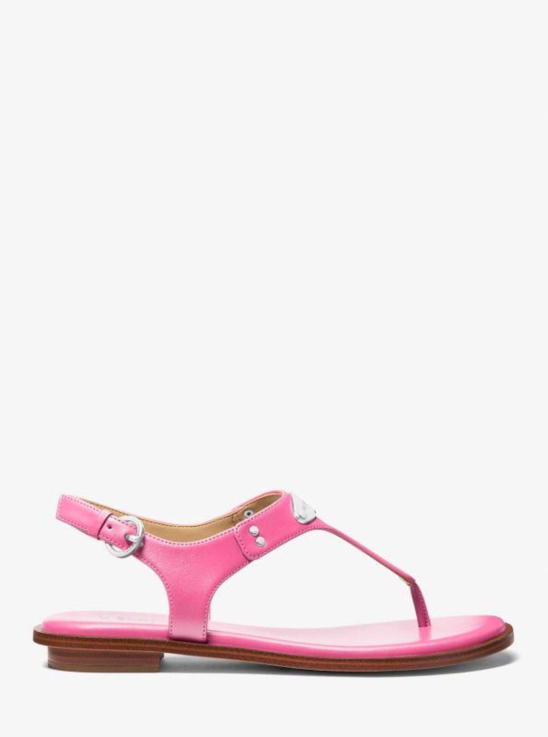 Logo Plate T-Strap Sandal