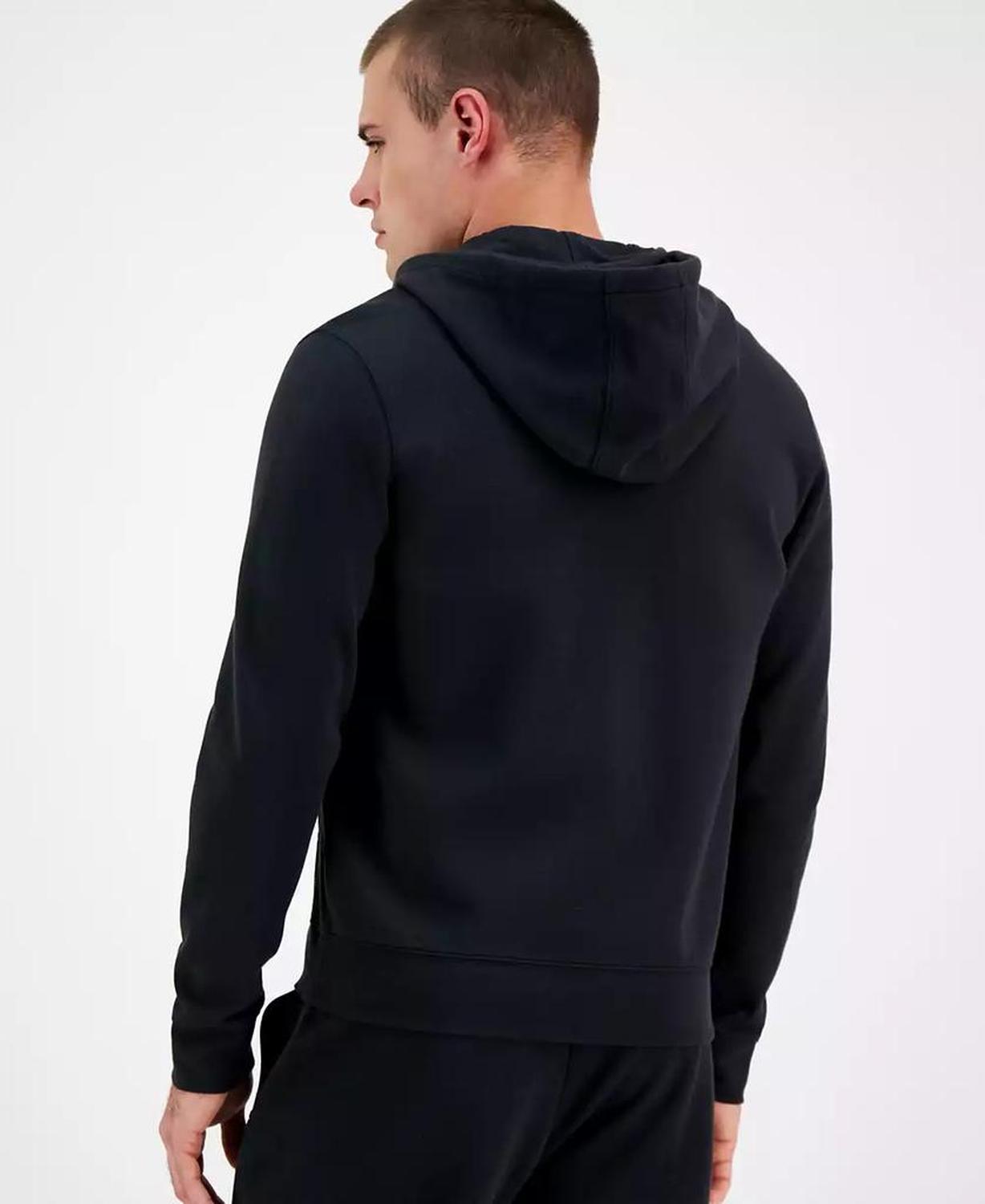 Men's Textured-Logo Zip Hoodie