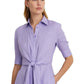 Petite Tie-Front Linen Shirtdress