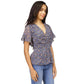 Women's Floral-Print Flutter-Sleeve Top