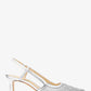 Alora Crystal Embellished Metallic Mesh Slingback Pump