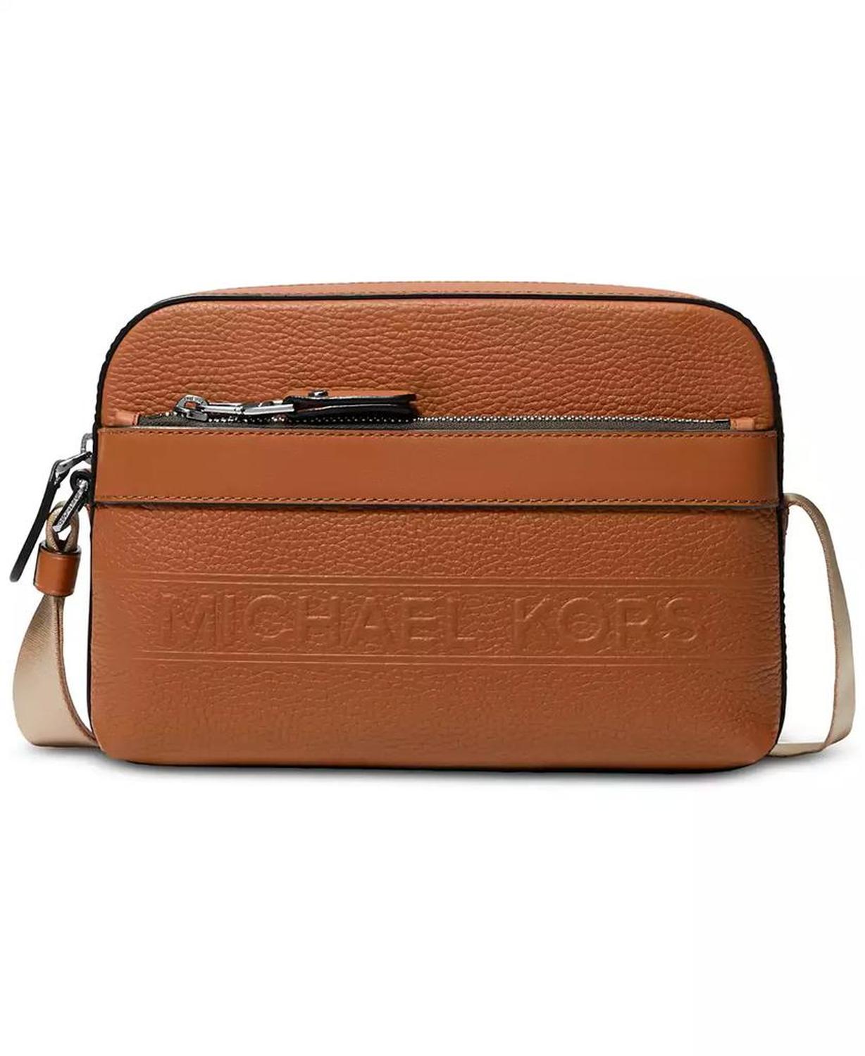 Men's Leather Utility Zip Crossbody Bag