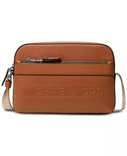 Men's Leather Utility Zip Crossbody Bag