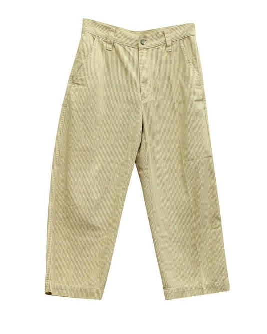 Stripe Pants in Beige Cotton