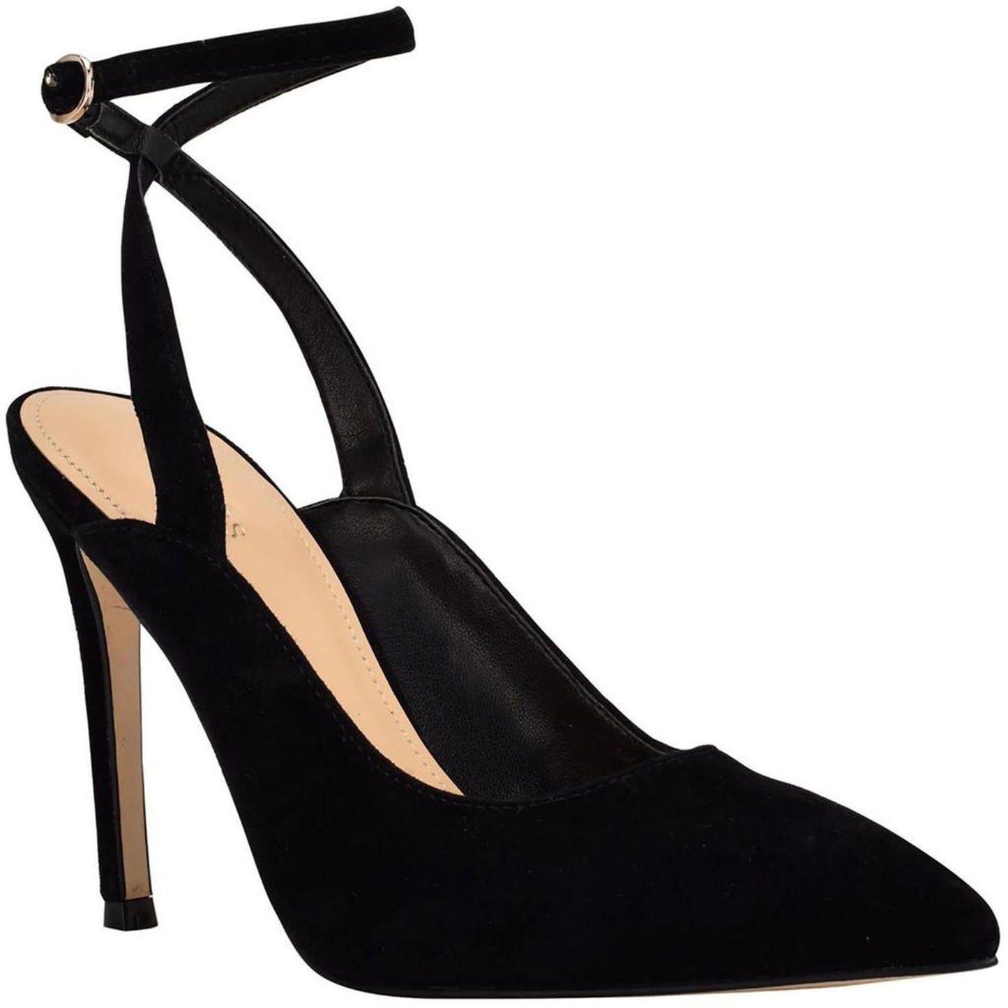 Cilea Womens Suede Stiletto Ankle Strap