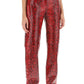 Sportmax Abete Python Print Leather Pants