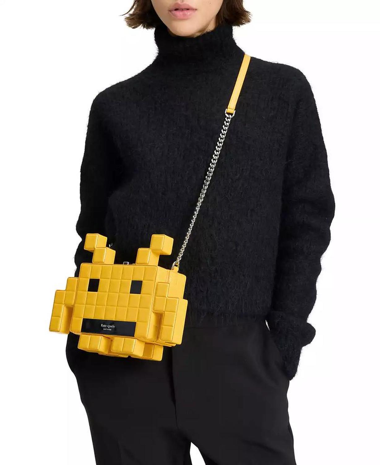 Space Invaders 3D Alien Small Crossbody Bag