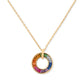 Gold-Tone Rainbow Joy Pendant Necklace, 16" + 3" extender