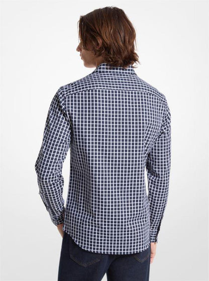 Slim-Fit Woven Plaid Shirt